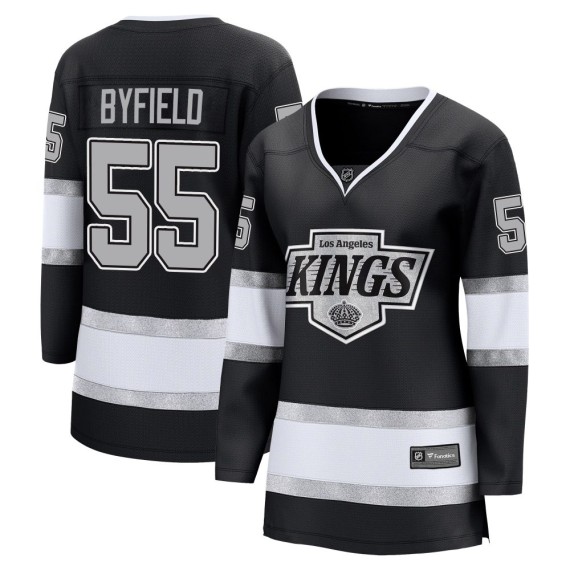 Los Angeles Kings Quinton Byfield Official Black Fanatics Breakaway Women's Home NHL Hockey Jersey
