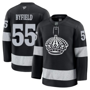 Los Angeles Kings Quinton Byfield Official Black Fanatics Premium Youth Alternate NHL Hockey Jersey