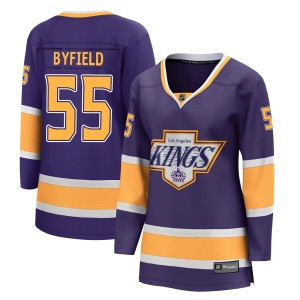 Los Angeles Kings Quinton Byfield Official Purple Fanatics Branded Breakaway Women's 2020/21 Special Edition NHL Hockey Jersey