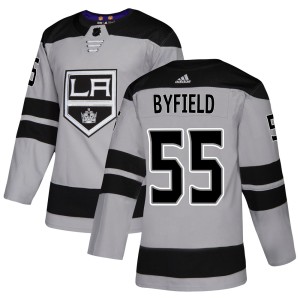Los Angeles Kings Quinton Byfield Official Gray Adidas Authentic Youth Alternate NHL Hockey Jersey