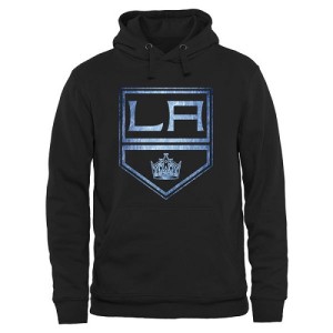 Los Angeles Kings Official Black Adult Rinkside Pond Hockey Pullover Hoodie -